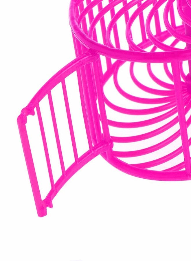 Sage Square 13cm Jumbo Running Cum Jogging Cum Exercise Wheel for Hamster/Dwarf/Gerbil/Mice/Mouse (Pink) - Image 4